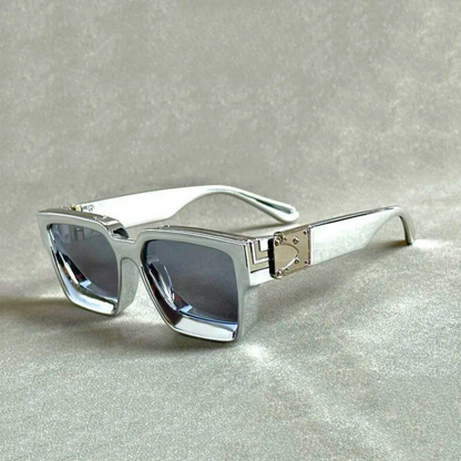 Unisex metallic sunglasses: a bold, futuristic statement in eyewear. Offers premium UV protection and durability.