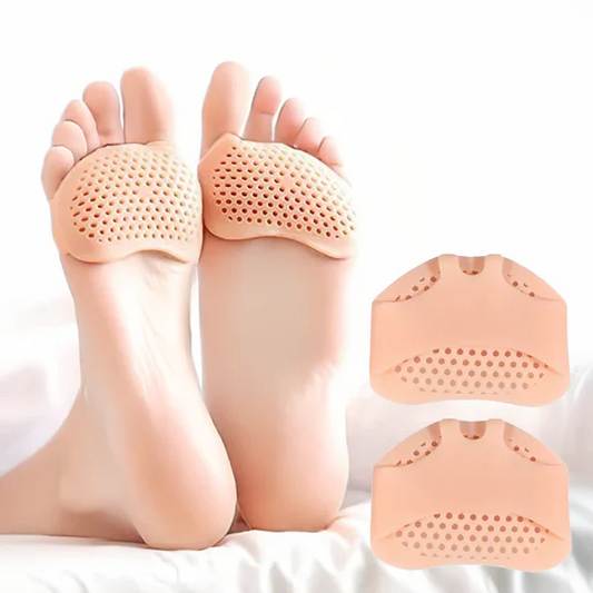 Unisex breathable gel metatarsal pads provide forefoot comfort & pain relief. Reusable shoe accessories for cushioning.