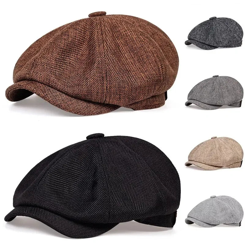 Unisex breathable linen coastal cap, perfect for everyday summer wear and casual style.