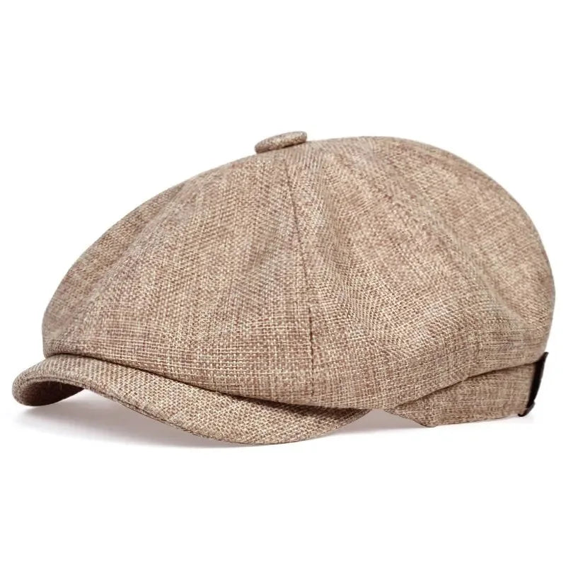 Unisex casual linen hat, a versatile breathable coastal style cap for daily wear.
