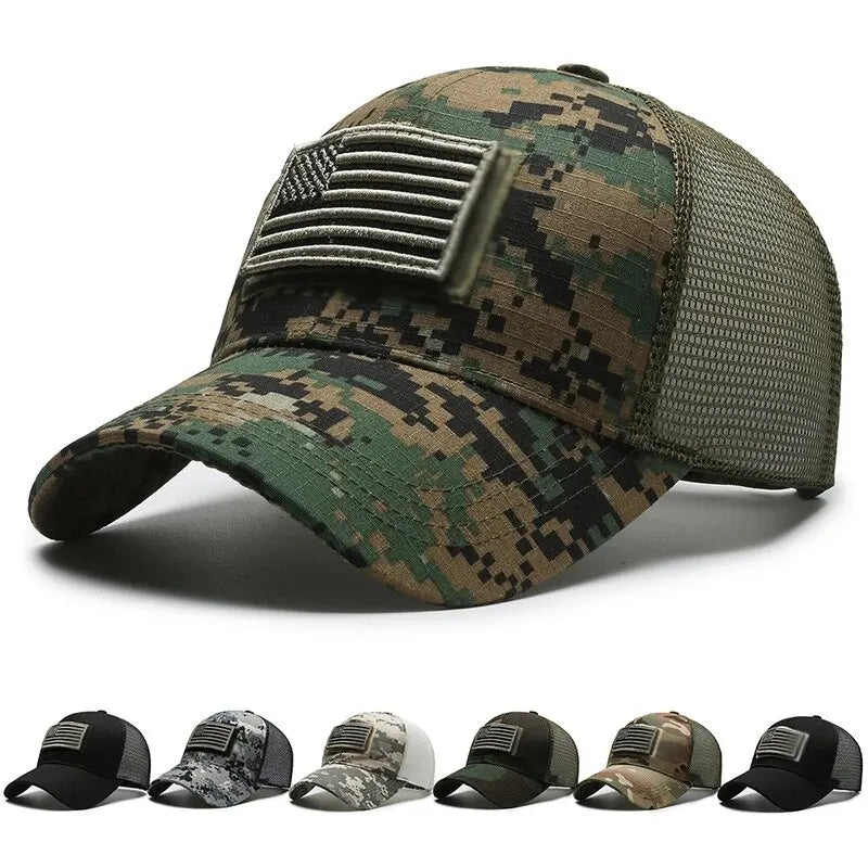 Unisex breathable mesh baseball cap, lightweight and adjustable for outdoor activities and sports.