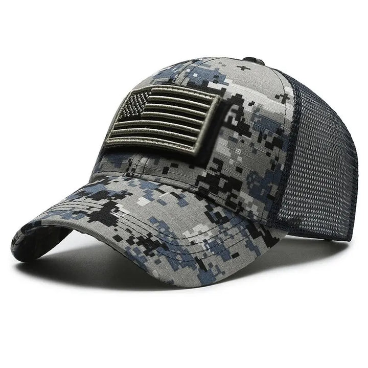 Unisex breathable mesh cap in a subtle olive green, a comfortable and casual outdoor headwear choice.