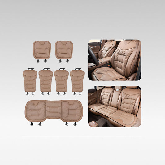 Unisex Breathable Napa Leather Full Car Seat Cover Set