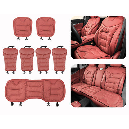 Unisex Breathable Napa Leather Full Car Seat Cover Set