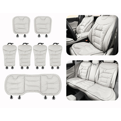 Unisex Breathable Napa Leather Full Car Seat Cover Set