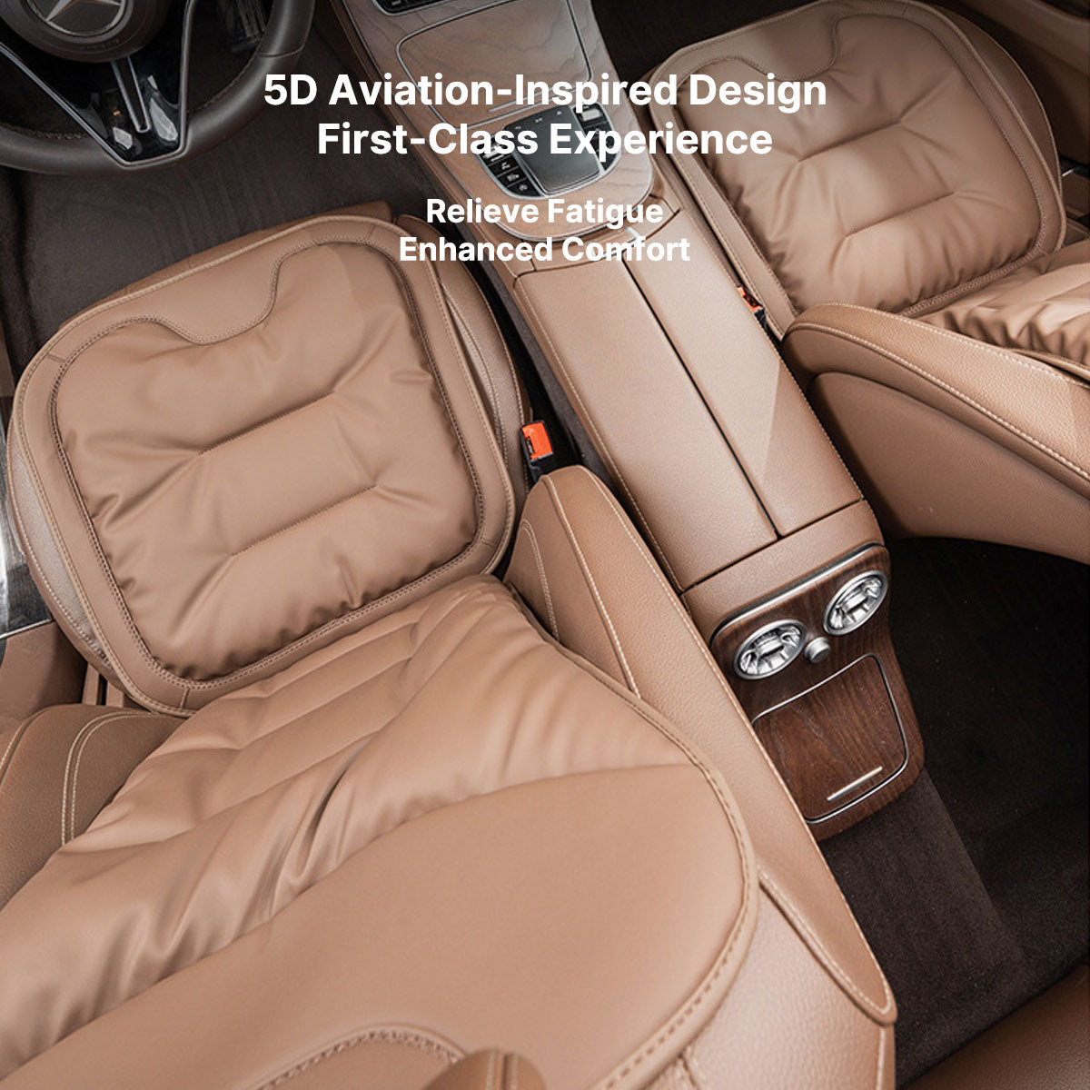 Unisex Breathable Napa Leather Full Car Seat Cover Set