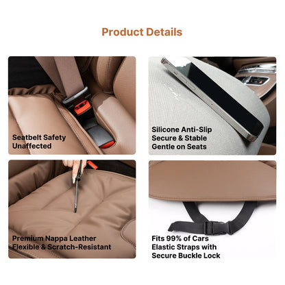 Unisex Breathable Napa Leather Full Car Seat Cover Set