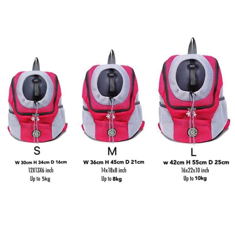 Pet travel backpack for dogs & cats. Breathable, hands-free carrier ideal for hiking, outdoor trips & adventures.