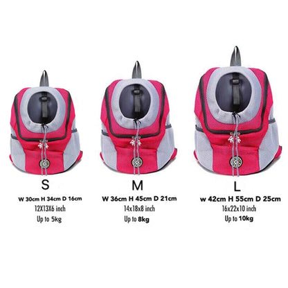 Pet travel backpack for dogs & cats. Breathable, hands-free carrier ideal for hiking, outdoor trips & adventures.
