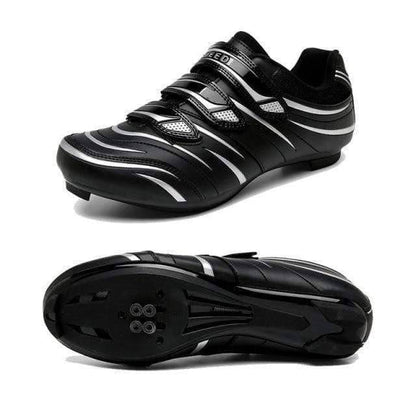 Various color options for unisex breathable cycling shoes, displayed side-by-side