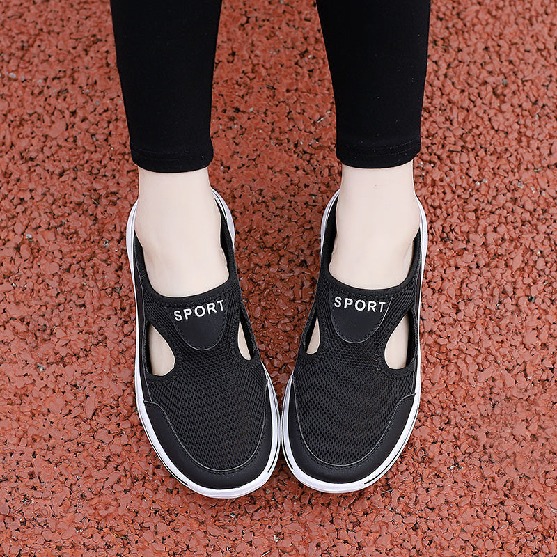 Travel-friendly breathable slip-on walking shoes, providing all-day comfort.