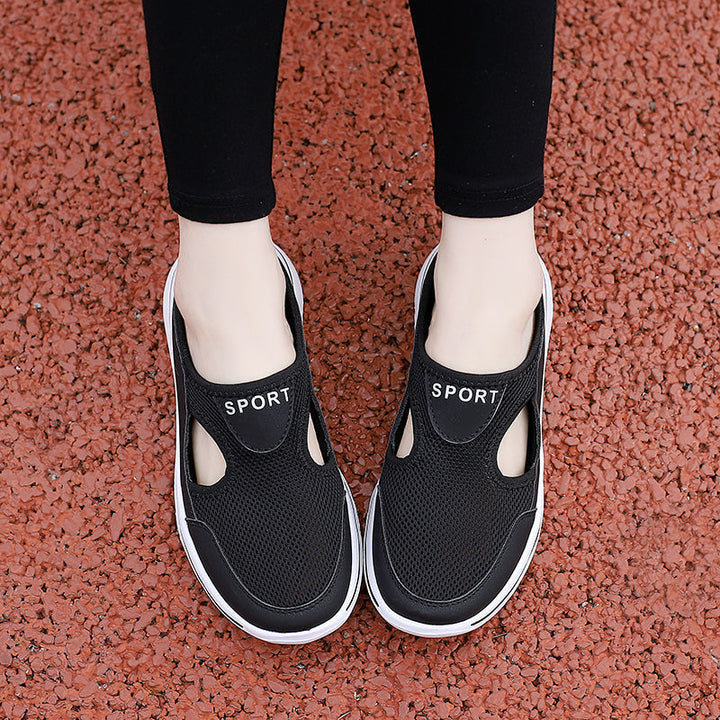 Travel-friendly breathable slip-on walking shoes, providing all-day comfort.