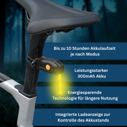 Compact Unisex LED Rear Bike Light, Essential Cycling Safety Gear, Durable