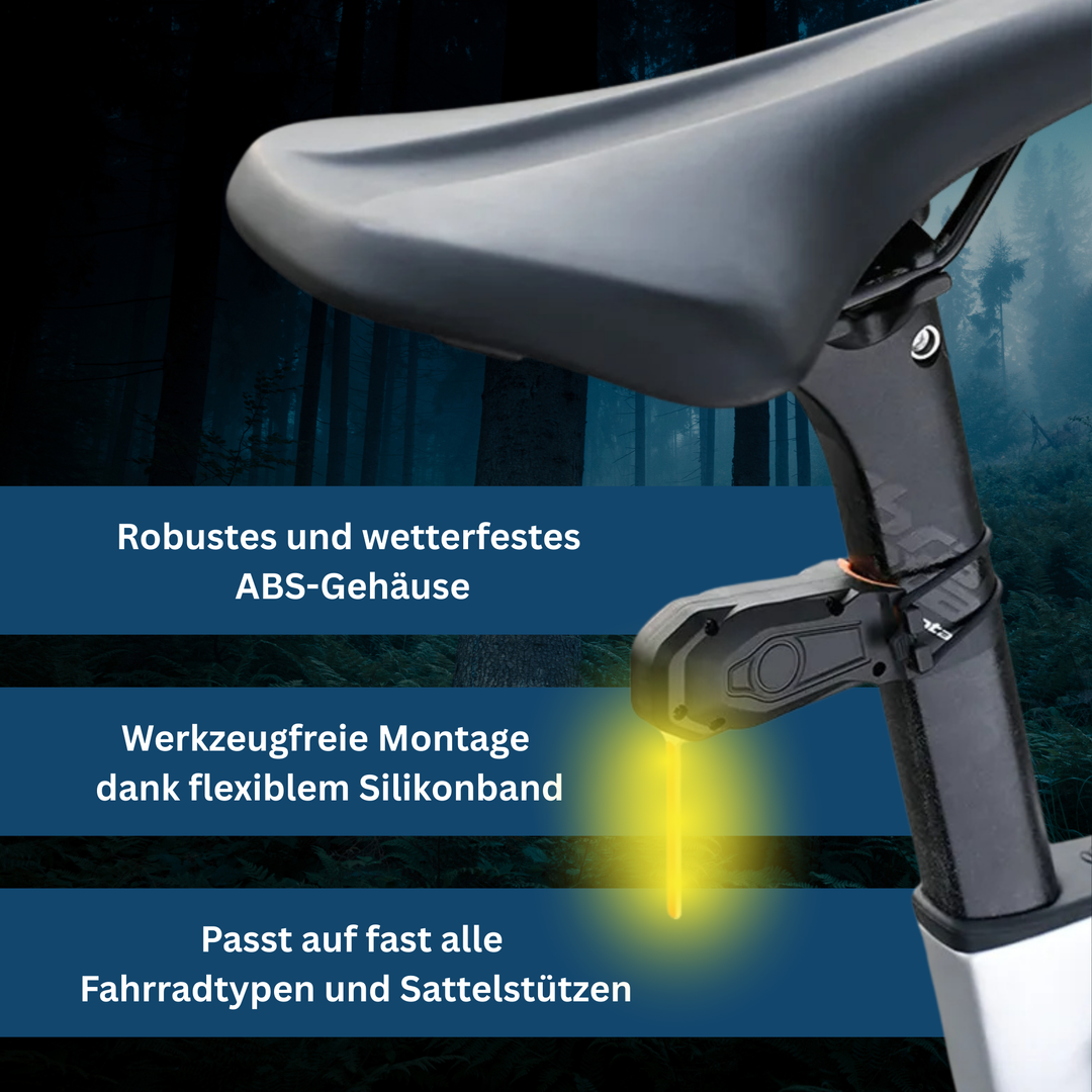 Unisex Bright LED Rear Bike Light, Multiple Modes for Enhanced Visibility, Easy Attach