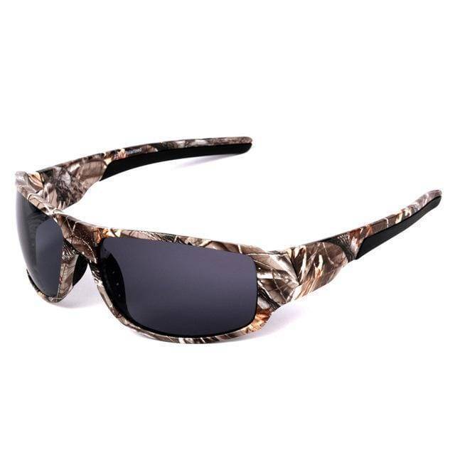 Sport polarized camouflage frame sunglasses, UV400 for active outdoor use