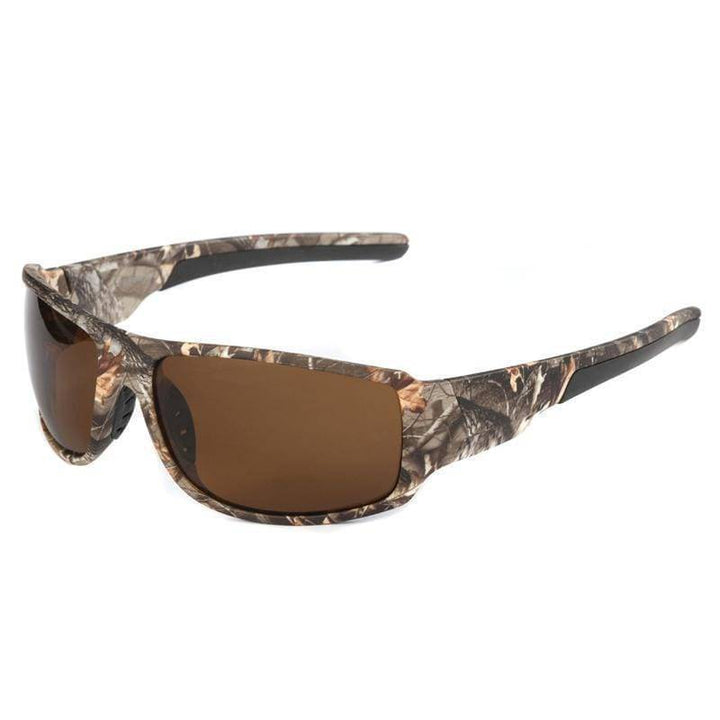 Polarized camouflage sunglasses for fishing, hiking, and outdoor adventures