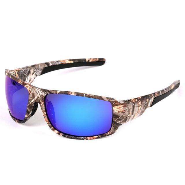 Outdoor camo sunglasses, polarized lenses block glare, UV400 protection