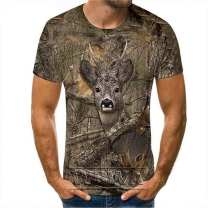 Outdoor adventure camouflage t-shirt, unisex, short sleeve, military style design