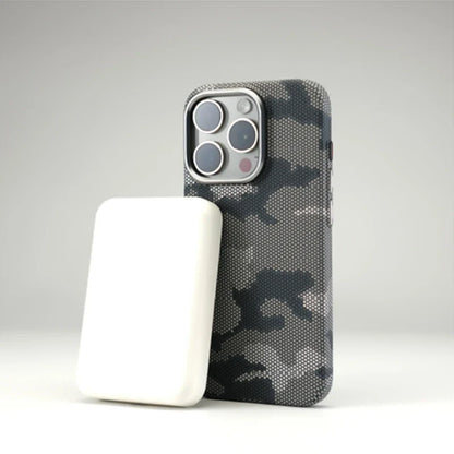 Rugged camouflage iPhone case, providing stylish tactical protection with a non-slip grip.