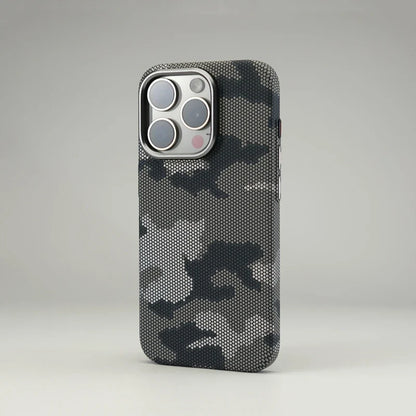 Hard shell camouflage iPhone case. Slim, MagSafe compatible, and offers rugged protection.