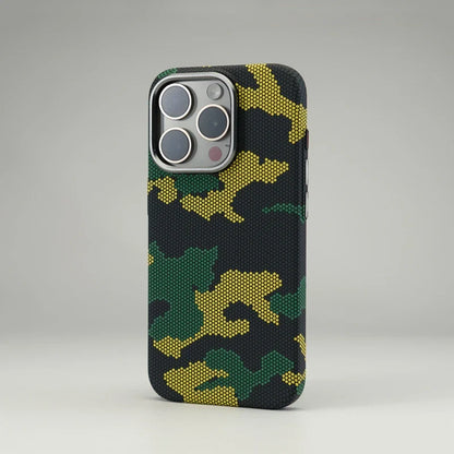 Durable camouflage iPhone case with a non-slip grip. Features rugged protection & slim design.