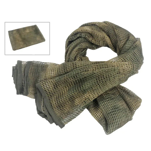 Unisex Camouflage Mesh Tactical Scarf for Outdoor Activities