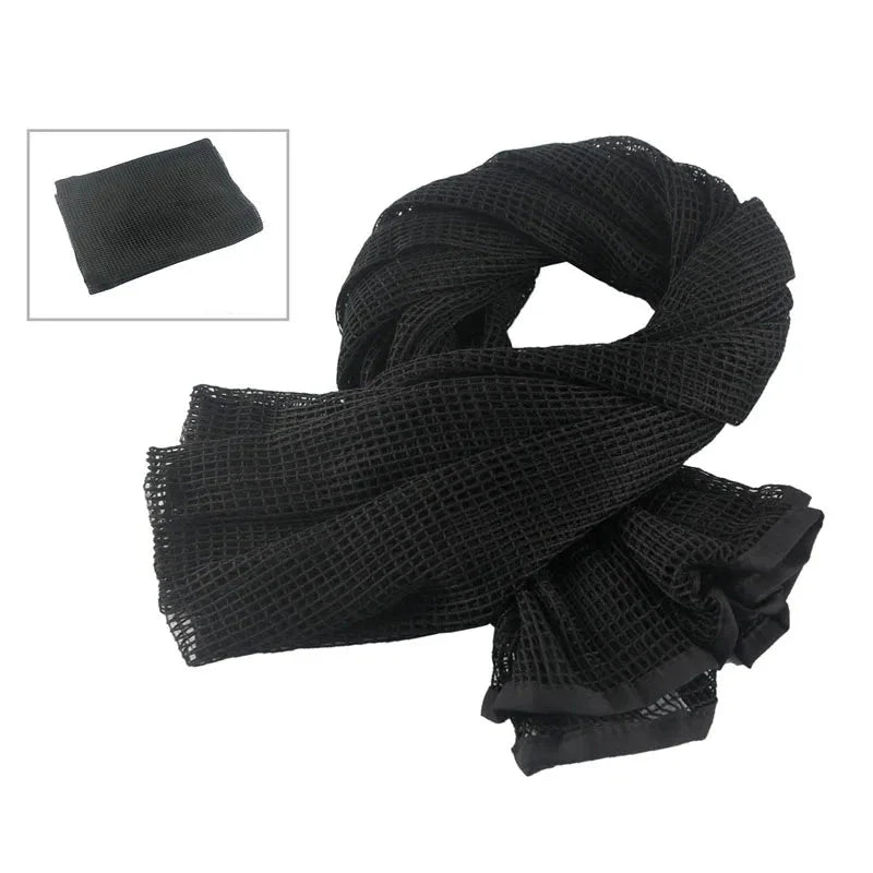 Unisex Camouflage Mesh Tactical Scarf for Outdoor Activities