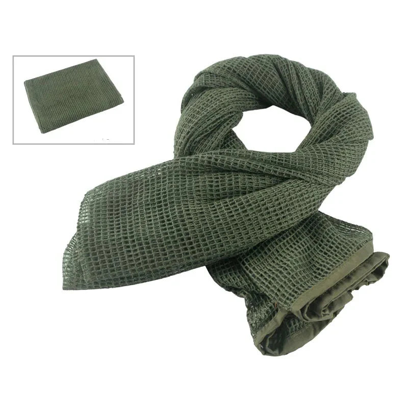 Unisex Camouflage Mesh Tactical Scarf for Outdoor Activities
