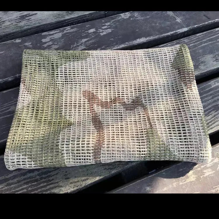 Unisex Camouflage Mesh Tactical Scarf for Outdoor Activities