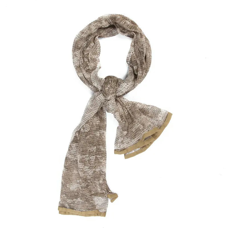 Unisex Camouflage Mesh Tactical Scarf for Outdoor Activities