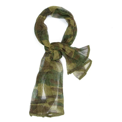 Unisex Camouflage Mesh Tactical Scarf for Outdoor Activities