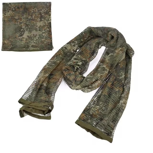Unisex Camouflage Mesh Tactical Scarf for Outdoor Activities