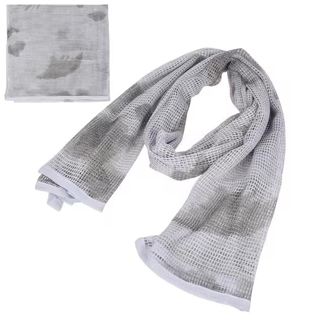 Unisex Camouflage Mesh Tactical Scarf for Outdoor Activities