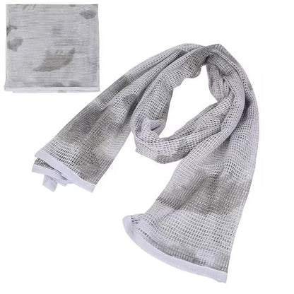 Unisex Camouflage Mesh Tactical Scarf for Outdoor Activities