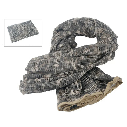 Unisex Camouflage Mesh Tactical Scarf for Outdoor Activities
