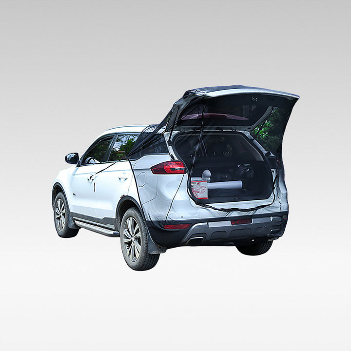Unisex car camping trunk mosquito net for SUV, black mesh, fits most vehicles, insect protection for outdoor travel