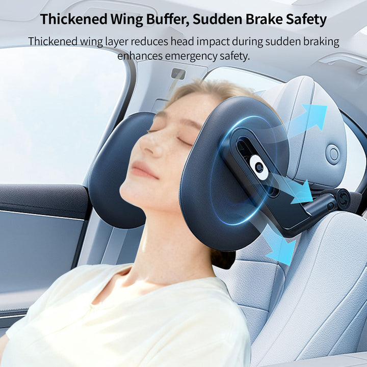Plush car neck support pillow, memory foam interior, soft outer fabric, perfect for daily commuting