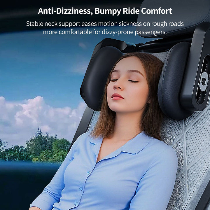 Ergonomic design car headrest pillow, provides firm yet comfortable neck support for all ages