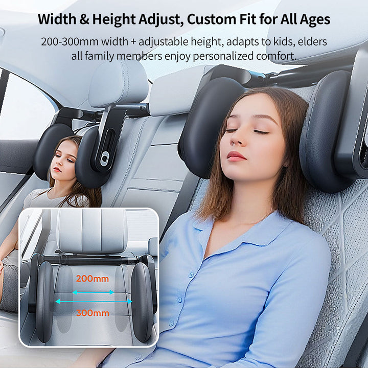 Automotive neck support cushion, high-density memory foam, breathable cover, easy to install in car