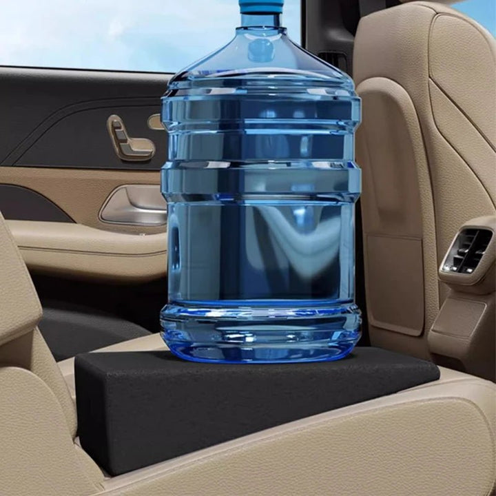 Height-boosting car seat cushion. Memory foam provides optimal comfort & ergonomic posture support for drivers.
