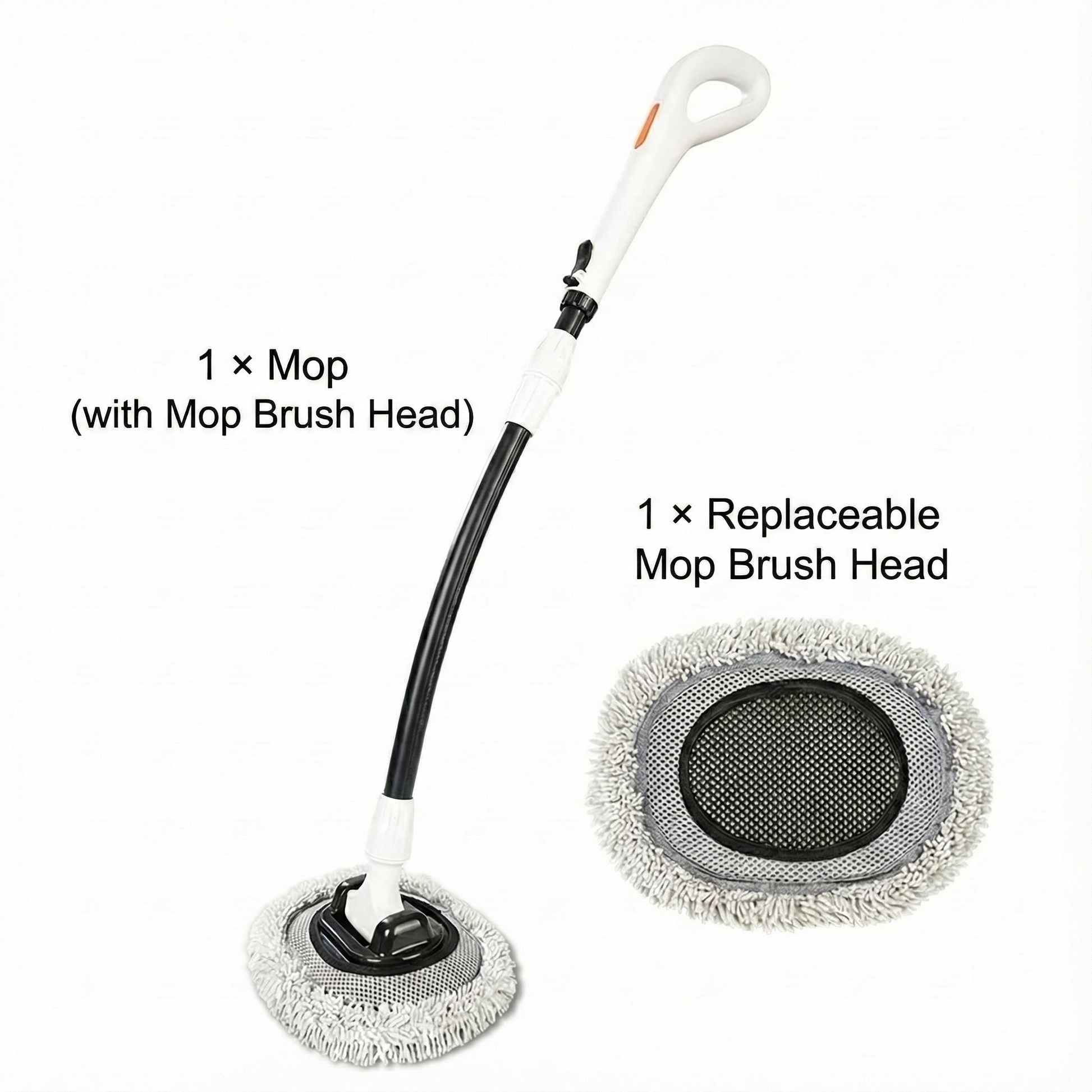 Premium car cleaning mop kit, scratch-free chenille and ergonomic handle for efficient washing.