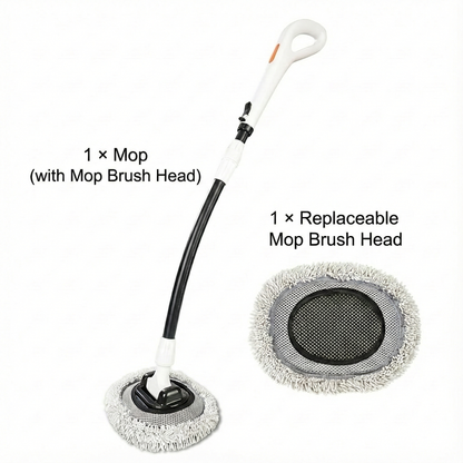 Premium car cleaning mop kit, scratch-free chenille and ergonomic handle for efficient washing.