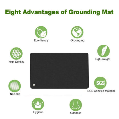 Compact grounding mat earthing pad, ideal for travel or home, supporting natural health and energy.