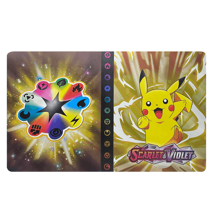 Protective card organization binder with sleeves, storing 240 trading cards easily.