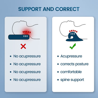 Comfortable neck stretcher pillow for instant neck pain relief & deep muscle tension release.