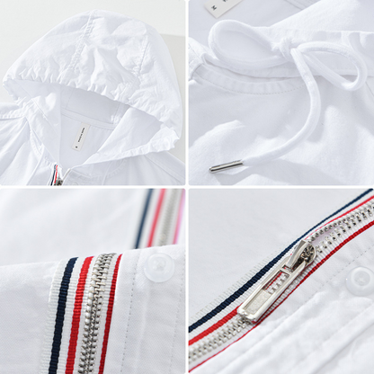 Versatile unisex Chelsea lightweight zip-front hoodie shirt, comfortable and stylish for casual wear.