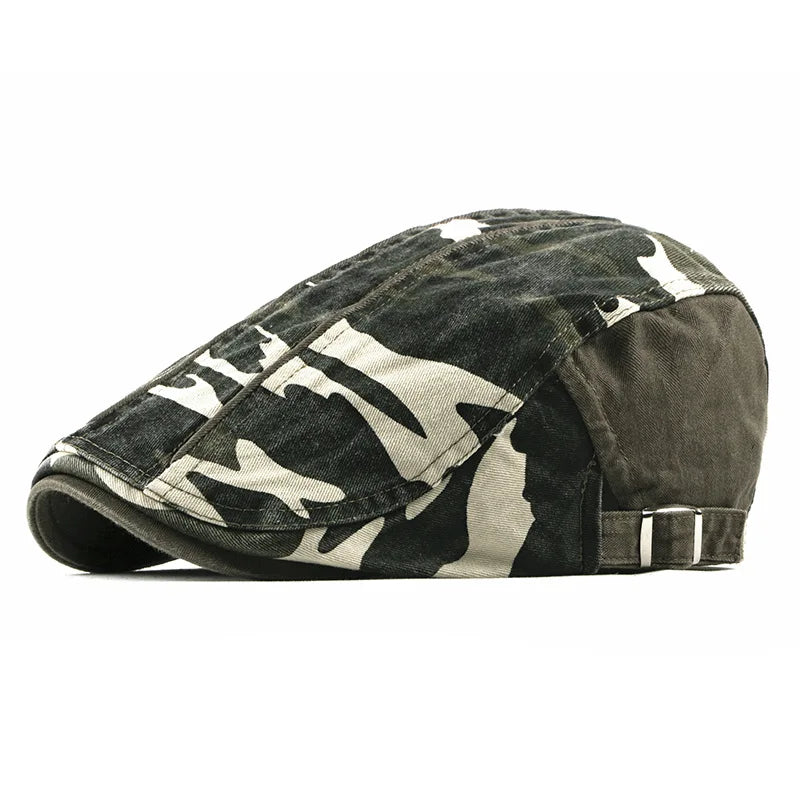 Clean white classic ivy cap, lightweight & comfortable. A versatile unisex fashion accessory.