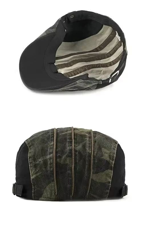 Lightweight adjustable ivy cap, available in multiple colors including black, white, khaki & camo.