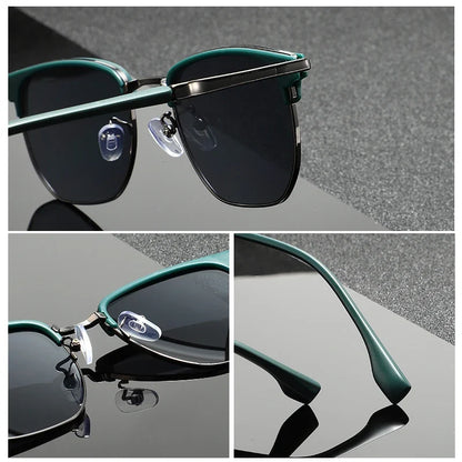 Unisex Classic Clubmaster sunglasses, full UV protection. Essential, stylish, scratch-resistant summer eyewear.