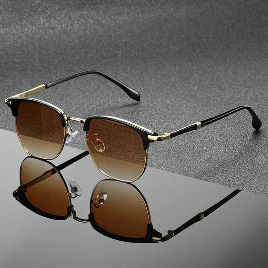 Unisex Classic Clubmaster sunglasses with metal frame for everyday fashion & style.
